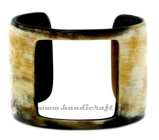 Horn cuff bracelet with hole