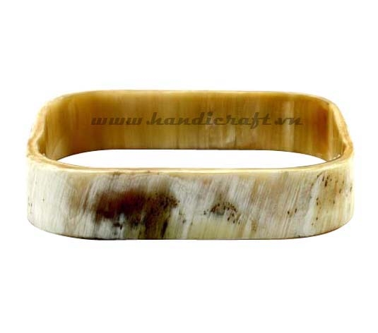 Natural square horn bangle bracelet