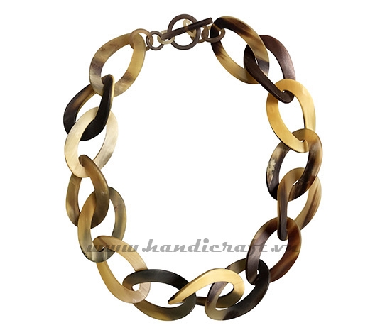 Horn Chain Link Necklace