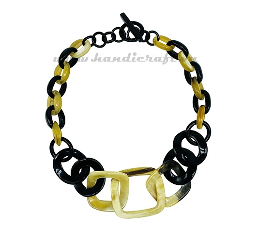 Buffalo horn chain necklace