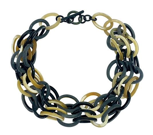 Shinny & matte horn necklace