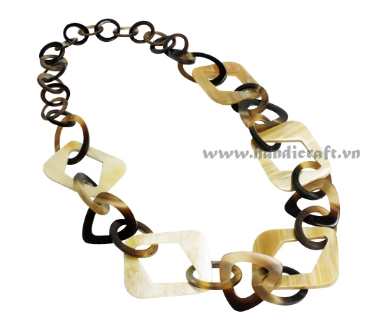 Multi shape horn necklace