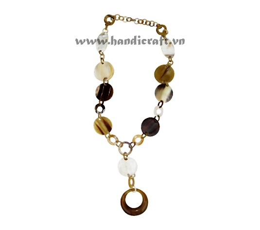 Round horn natural necklace