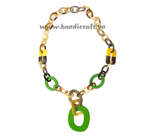 Horn & Lacquer Chain Necklace