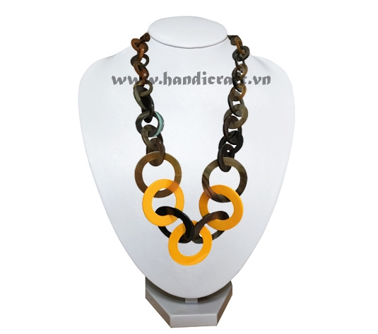 Round horn with orange lacquer