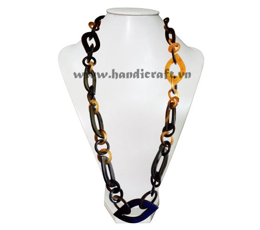 Long horn link necklace