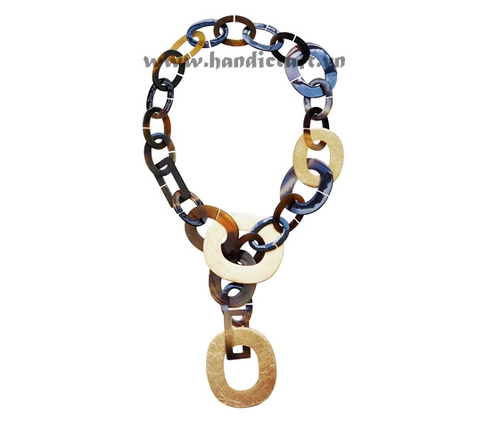 Horn & lacquer necklace