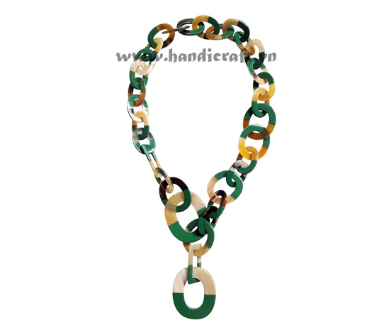 Horn & lacquer necklace