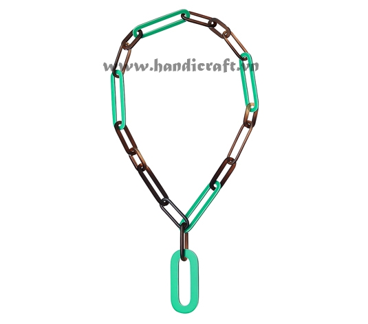 Horn & lacquer necklace
