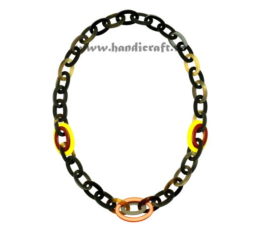 Horn & lacquer necklace