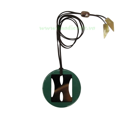 Horn & lacquer pendant