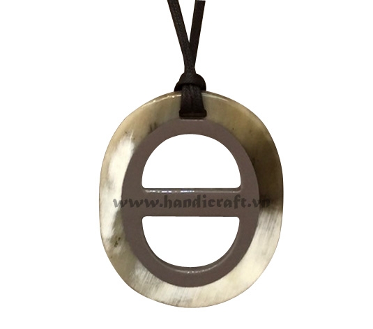 Horn & lacquer pendant