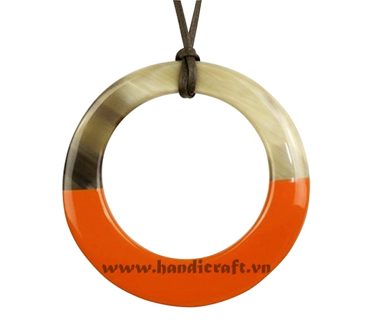 Horn & lacquer pendant