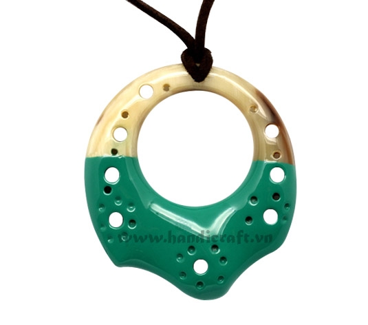 Horn & lacquer pendant