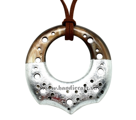 Horn & lacquer pendant