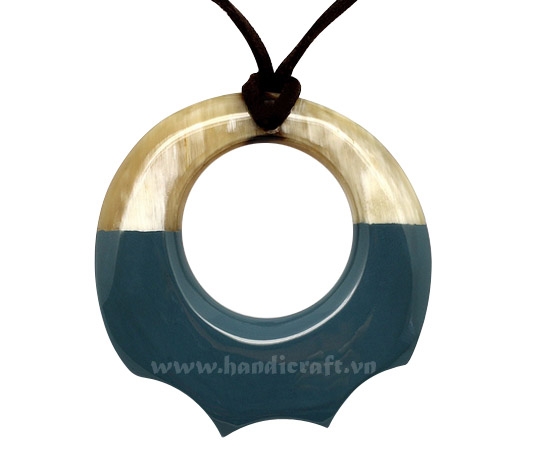 Horn & lacquer pendant