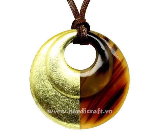 Horn & lacquer pendant