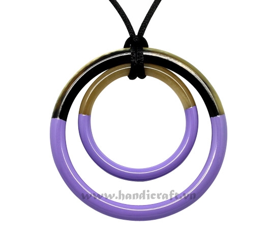 Horn & lacquer pendant