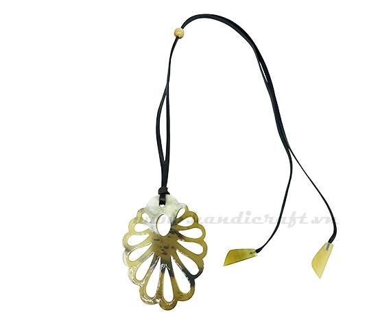 Yellow horn pendant