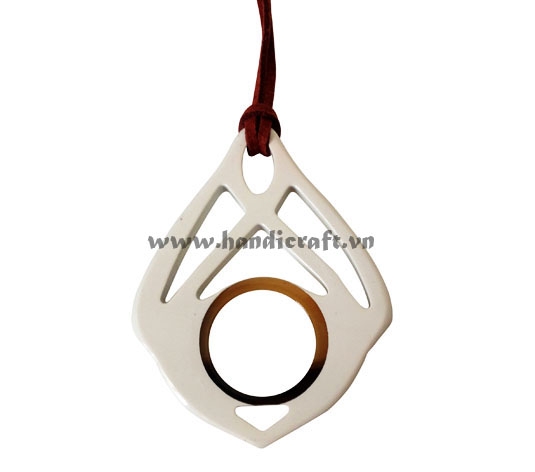 Horn & lacquer pendant