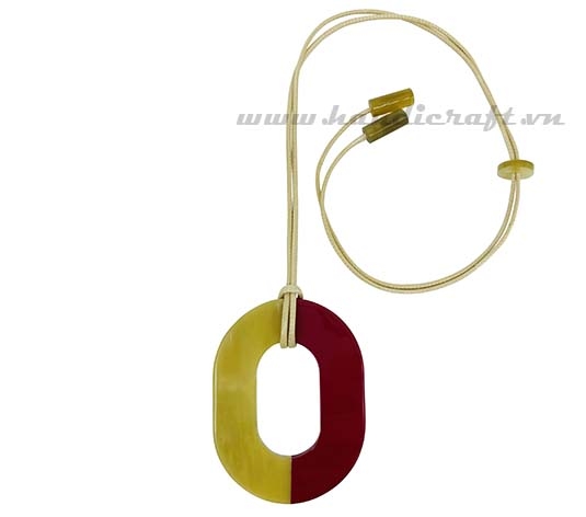 Horn & lacquer pendant