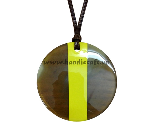 Horn & lacquer pendant