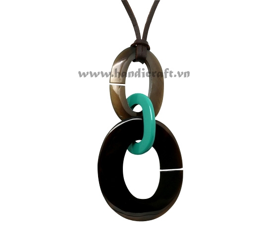 Horn & lacquer pendant