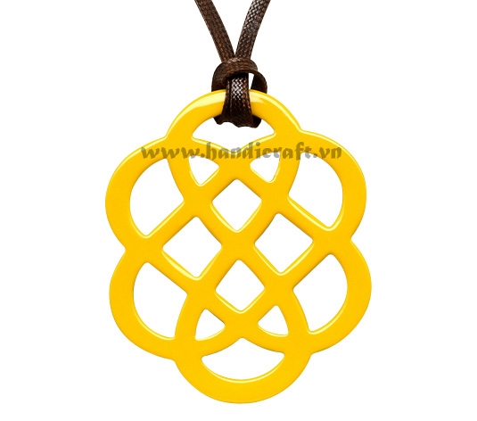 Horn & lacquer pendant