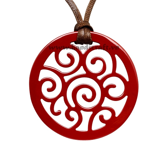 Horn & lacquer pendant