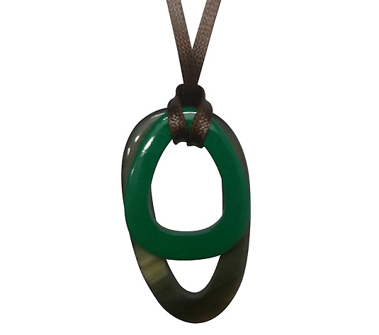 Horn & lacquer pendant