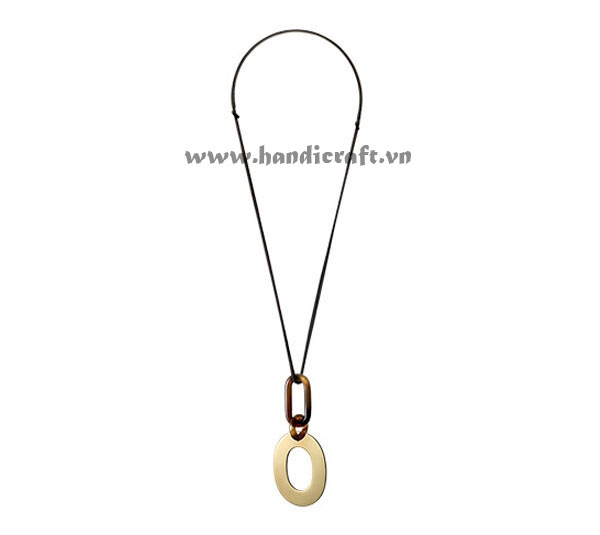 Horn & lacquer pendant