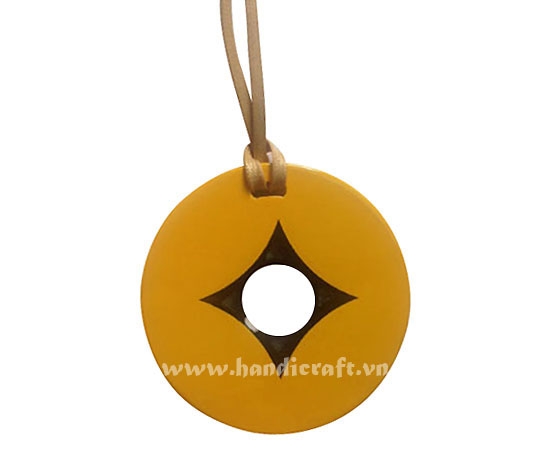 Horn & lacquer pendant