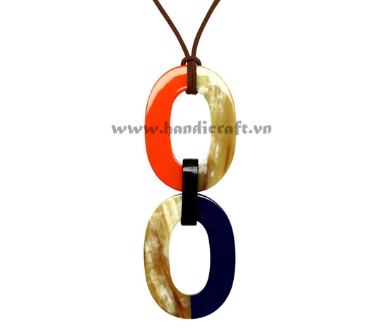 Horn & lacquer pendant