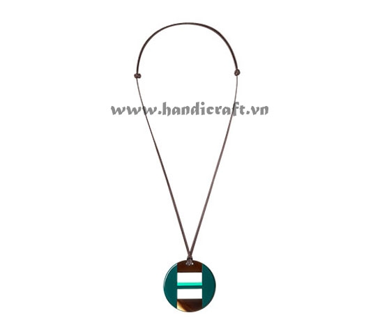 Horn & lacquer pendant