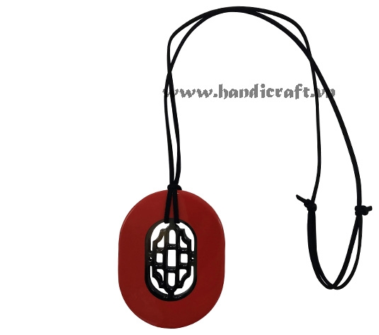 Horn & lacquer pendant