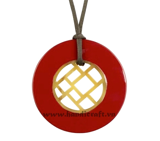 Horn & lacquer pendant