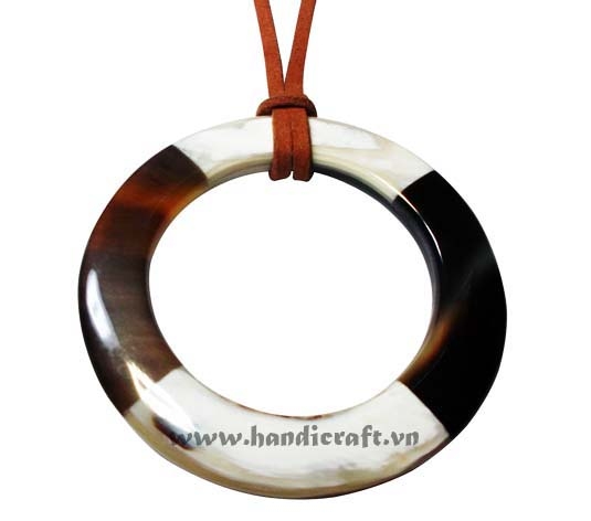 Horn & lacquer pendant