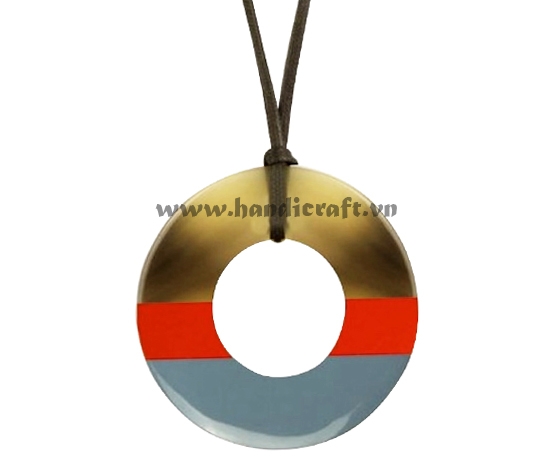 Horn & lacquer pendant