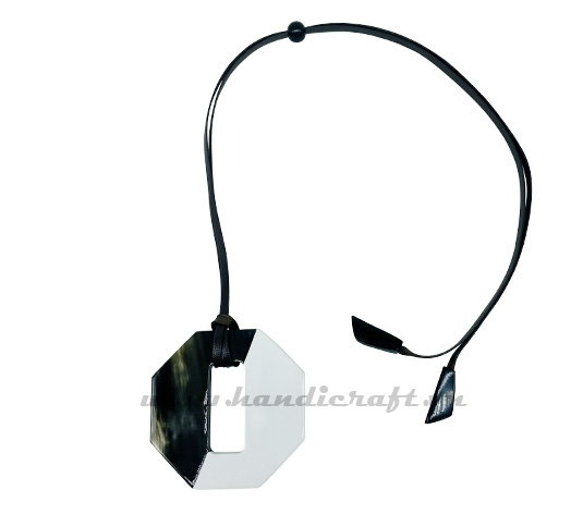 Horn & lacquer pendant