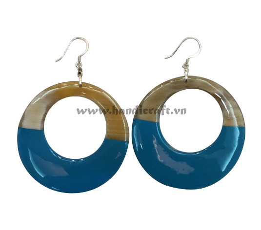 Horn & lacquer earrings