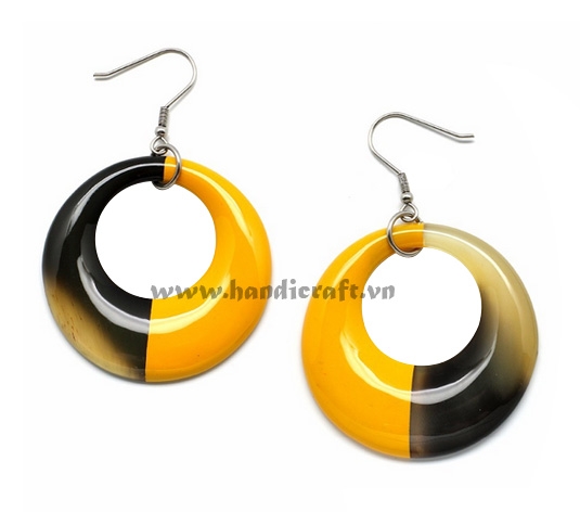 Horn & lacquer earrings