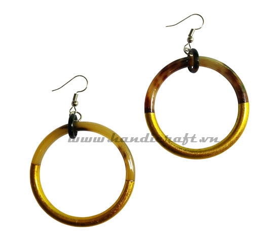 Horn & lacquer earrings