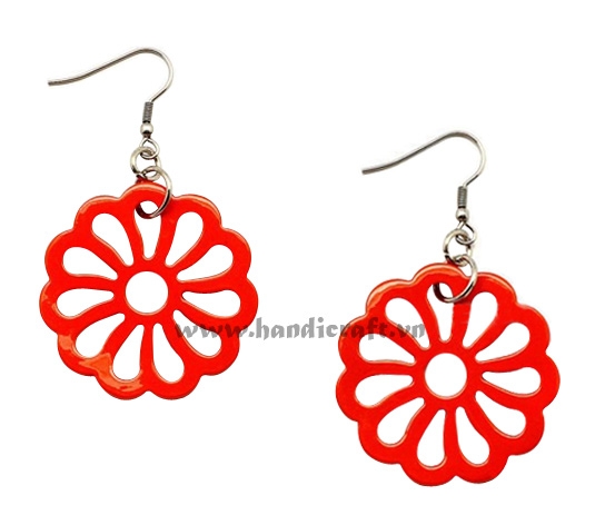 Horn & lacquer earrings