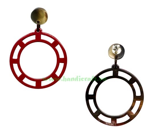 Horn & lacquer earrings