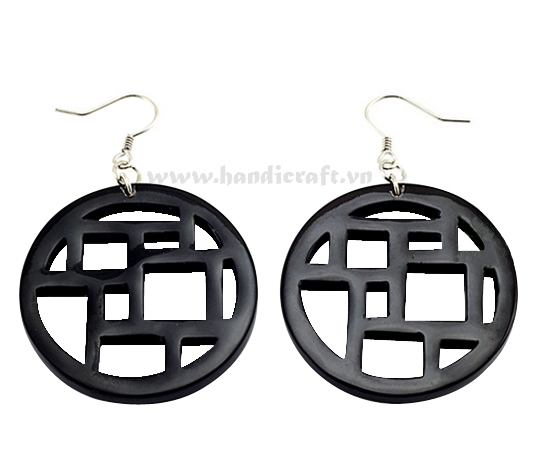 Horn & lacquer earrings