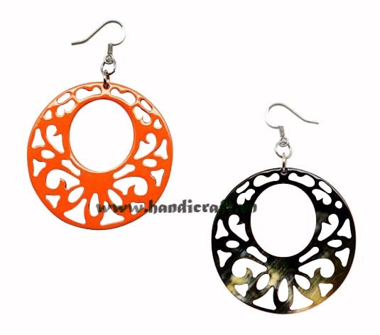 Horn & lacquer earrings