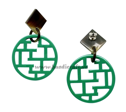 Horn & lacquer earrings