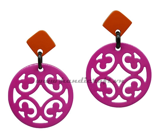 Horn & lacquer earrings