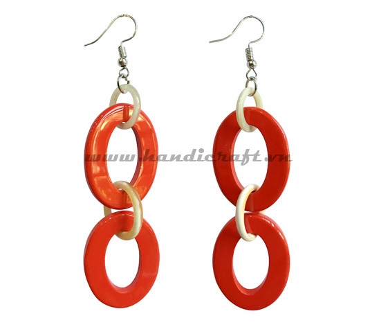 Horn & lacquer earrings