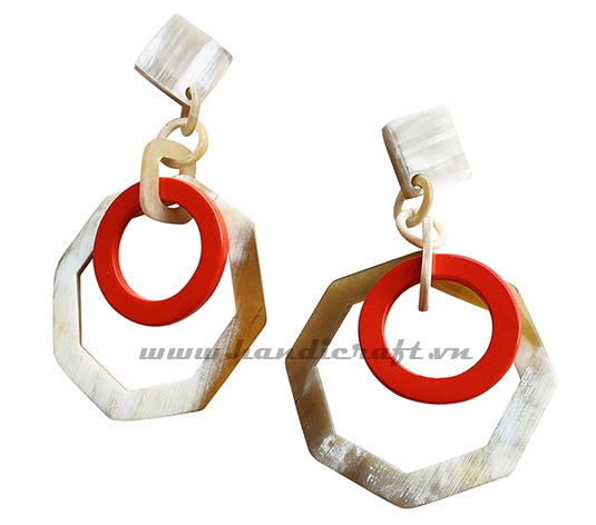 Horn & lacquer earrings